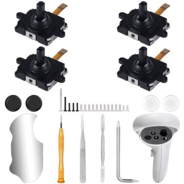 Imagem de IKPEK 4 peças de substituição de joystick para controle Oculus Quest 2, kit de reparo de bastão analógico joystick para acessórios Oculus Quest 2