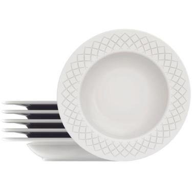 Imagem de Jogo de Pratos Redondo de Porcelana Branco Fundo - Tramontina Ingrid 6