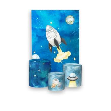 Imagem de Painel De Festa Vertical 1,50 x 2,20 + Trio De Capas Cilindro - Astron