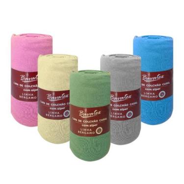 Imagem de Capa de Colchão Com Zíper Casal Cama Box Malha 100% Algodão - BAVATEX,