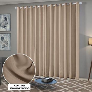 Imagem de Cortina Solaris Blackout de Tecido 4m x 2,50m com Ilhós Cromado - Paul