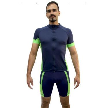 Imagem de Bermuda Com Forro para Ciclista -  masculino - D.A Modas, M, Azul, Ver