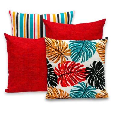 Imagem de kit 4 Capas de Almofadas 40x40cm Decorativa Estampadas  Gorgurinho - B