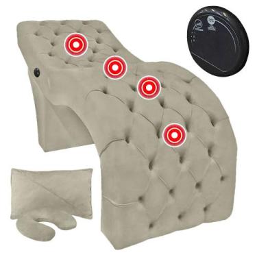 Imagem de Maca Mesa Profissional com Vibroterapia Massagem Clínica Veludo Marrom