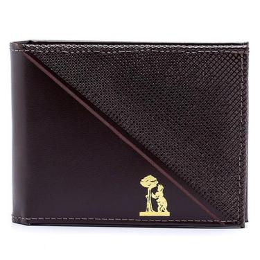 Imagem de Carteira Masculina Slim Prática Rucksack Couro Dinheiro/Cartão 018, Ca