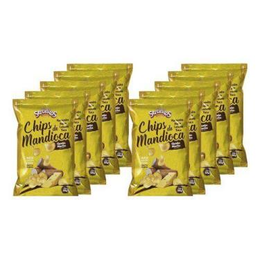 Imagem de Chips De Mandioca Queijo Nacho 50g Sertanitos - 5 Unidades