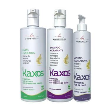 Imagem de Kit Divine Mèches Kaxos Shampoo Creme p/ Cacheados Gelatina