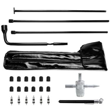 Imagem de YQCSO Kit de ferramentas de remoção de pneu sobressalente - Alça de chave de pneu - Kit de substituição - Adequado para Frontier, Armada, Pathfinder, Xterra, Titan, Jx35, Qx4, Infiniti Qx56, Qx60