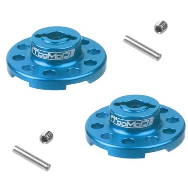 Imagem de TOOMOD CW-01 Aluminum Rear Wheel Adapter/Connector Hub for Tamiya CW01 Lunch Box Chassis Upgrade Parts (Blue)