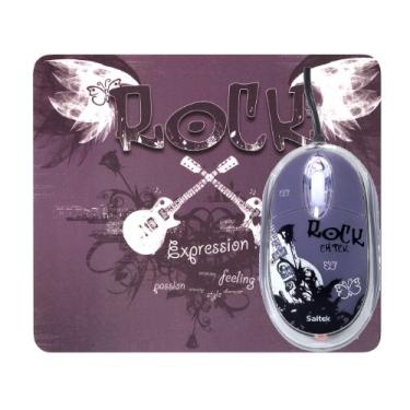 Imagem de Saitek PM46rc Expression Notebook Mouse e Mouse Pad (Rock Chick)