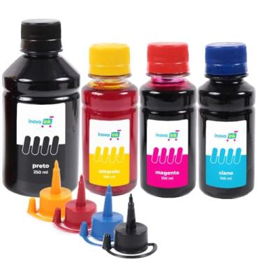 Imagem de Kit 4 Tintas para Impressoras L3250, L3150, L3110, L1250, L5190, 544 550ml - Inova Ink