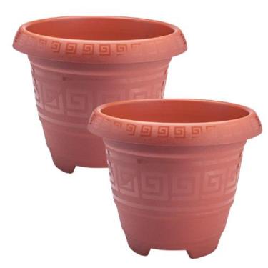 Imagem de Kit 2 Vasos Grandes de Chão 26 Litros para Plantas e Jardins - Plasmon