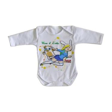 Imagem de body nenê criança roupa bebê manga longa  Adventure Time Fiona Cake - 
