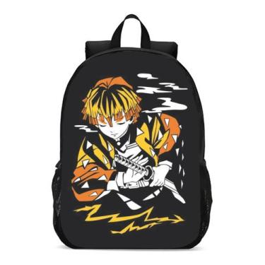 Imagem de Mochila Escolar Infanto Juvenil Anime Demon Slayer Zenitsu Novidade Ge