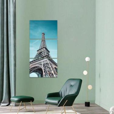 Imagem de Quadro decorativo Conjunto Vertical Torre Eiffel Paris - Loja Wall Fra