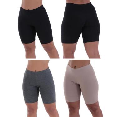 Imagem de Kit 3 Shorts Anágua Cintura Alta Algodão Penteado - Click Mais Bonita,