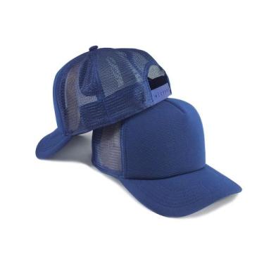 Imagem de Boné Trucker Liso Redinha Aba Curva Barato Simples - YoungEcommerce, A