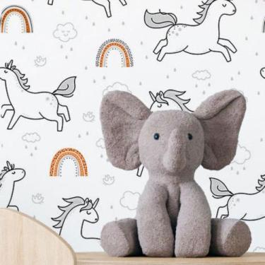 Imagem de Papel de Parede Adesivo Infantil Arco Iris N016033 0,58x3M - Adesivo B