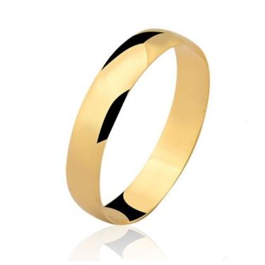 Imagem de Uma Aliança 4mm Em Ouro 10k - MAEHLER JOIAS, Dourado, 16