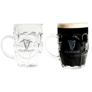 Imagem de LORD'S ROCKS Copos de cerveja Guinness de 590 ml, pacote duplo, regatas compatíveis com o logotipo Guinness Harp | Mercadoria oficial certificada | Presente ideal para amantes de cerveja