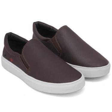 Imagem de Tênis Sapatênis Iate Slip on Calce Fácil Original Hype Shoes Café Com 