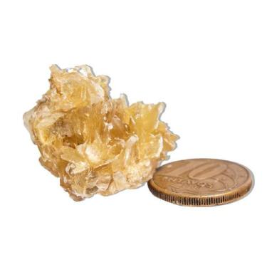 Imagem de 01 Drusa Mica Amarela Pedra Bruto 15 a 30g 3 a 5cm Tipo A - Cristaisde