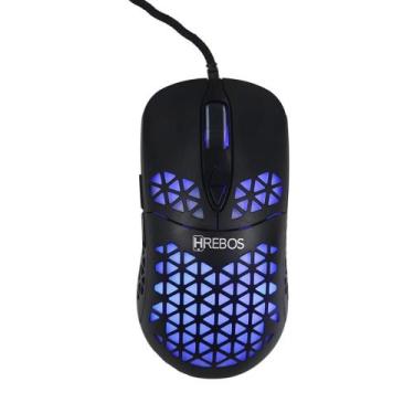 Imagem de Mouse Gamer LED RGB 7 Botões 1200 DPI Hrebos HS-192