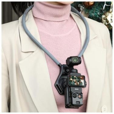 Imagem de Suporte magnético de pescoço para DJI OSMO Pocket 3 acessórios com combo de suporte magnético, braçadeira de peito confortável com as mãos livres primeiro VLOG POV pessoal para câmera de ação GoPro