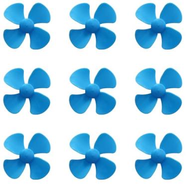 Imagem de 30PCS Motor Propellers 2mm Shaft Propellers with 4-Vanes 50mm Fan Shape Propellers for Motor RC Boat Ship RC Airplane DIY Model Toy Part (Blue)