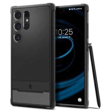 Imagem de Capa Spigen para Samsung Galaxy S24 Ultra: Capa Rugged Armor [Projetada para Samsung] para Samsung Galaxy S24 Ultra - Preto Mate