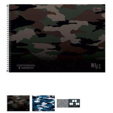 Imagem de Caderno desenho 080 camuflado hide tilib - Tilibra