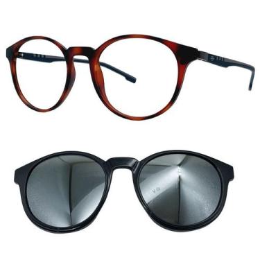 Imagem de Armação de Grau Redonda Mormaii Swap 2 6071 F39 com 1 Clipon, Prata