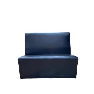 Imagem de Sofá Booth Liso 1,60m Sintético Preto Restaurantes Bares - Kaisova Est