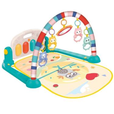 Imagem de Tapete de Atividade Infantil Ginásio Musical Azul Bebê Piano