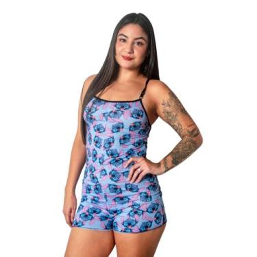 Imagem de Macaquinho Pijama Estampado Temático Divertido Ondinha Regulável Roupa