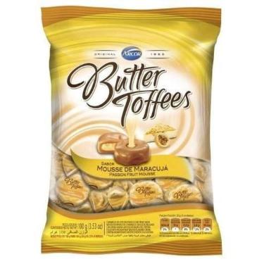 Imagem de Bala Caramelo butter Toffees Maracujá Arcor 100g