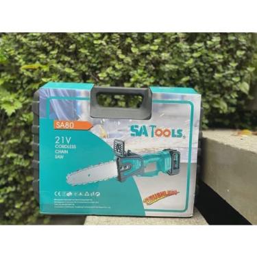 Imagem de Motosserra Elétrica 2 Bateria 21v Motor Brushless Satools