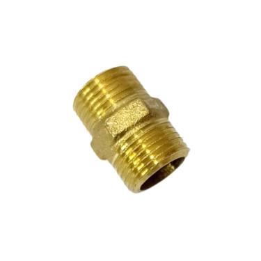 Imagem de Conexão Latão Niple 1/2 União Média Rosca Macho Resistente