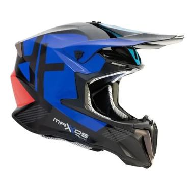Imagem de Capacete motocross mattos racing combat leggero azul 58