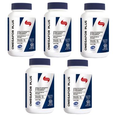 Imagem de Kit 5 Unidades Ômegafor Plus 1000mg - Óleo de Peixe Ômega 3