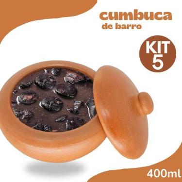 Imagem de Kit Com 5 Autênticas Panelinhas de Barro com Tampa 400ml Cumbuca - Art