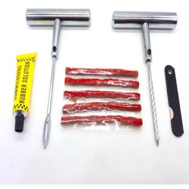Imagem de Kit Reparo para Pneus sem Câmara, Ferramentas de Borracheiro, 14cm, para Carro e Moto