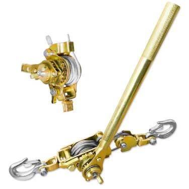 Imagem de SENKEYFE Extrator de guincho Come Along 3T 3 m, extrator de guincho de guincho de cabo com 2 ganchos, ferramenta de serviço pesado, extrator de catraca para elevação, puxar, construção, edifício