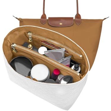 Imagem de LOUKAYCCI Novo organizador de bolsa de papel Dupont para bolsa Longchamp Le Pliage L (EarthColor, Médio)
