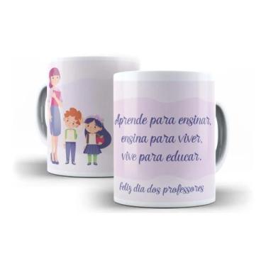 Imagem de Caneca Porcelana Dia Dos Professores Frase Vive Para Educar - Villa Ca