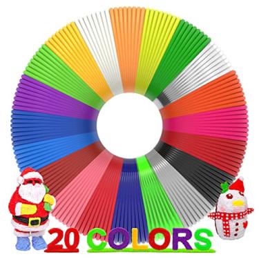 Imagem de Caneta 3D com refis de filamento PLA – dikale 07A 【Versão mais recente】 Caneta 3D bônus 12 cores 30 pés PLA 250 estênceis eBooks para crianças adultos artes artesanato modelo faça você mesmo, sem