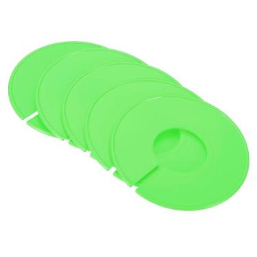 Imagem de PATIKIL Divisórias de roupas, pacote com 12 divisórias de tamanho de rack de roupas, etiquetas em branco, separador redondo para armário, verde