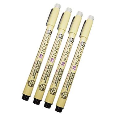 Imagem de Sakura Pigma Micron 02 Caneta preta 0,3 mm Largura da linha Pacote com 4 (02)