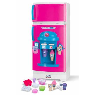 Imagem de Geladeira Infantil Duplex Brinquedo Cozinha C/ Sorvete  - MAGIC TOYS