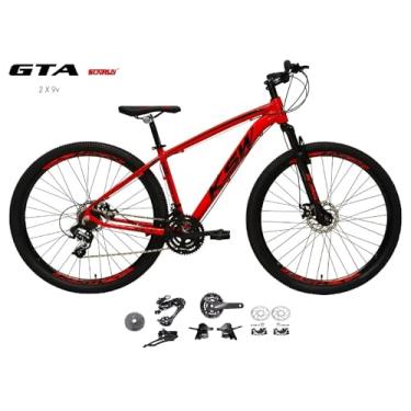 Imagem de Bicicleta Aro 29 Ksw Xlt Kit 2x9 Gta Sunrun Freio Disco K7 11/36 Pedivela 24/38d Garfo com Trava (Vermelho, 15)